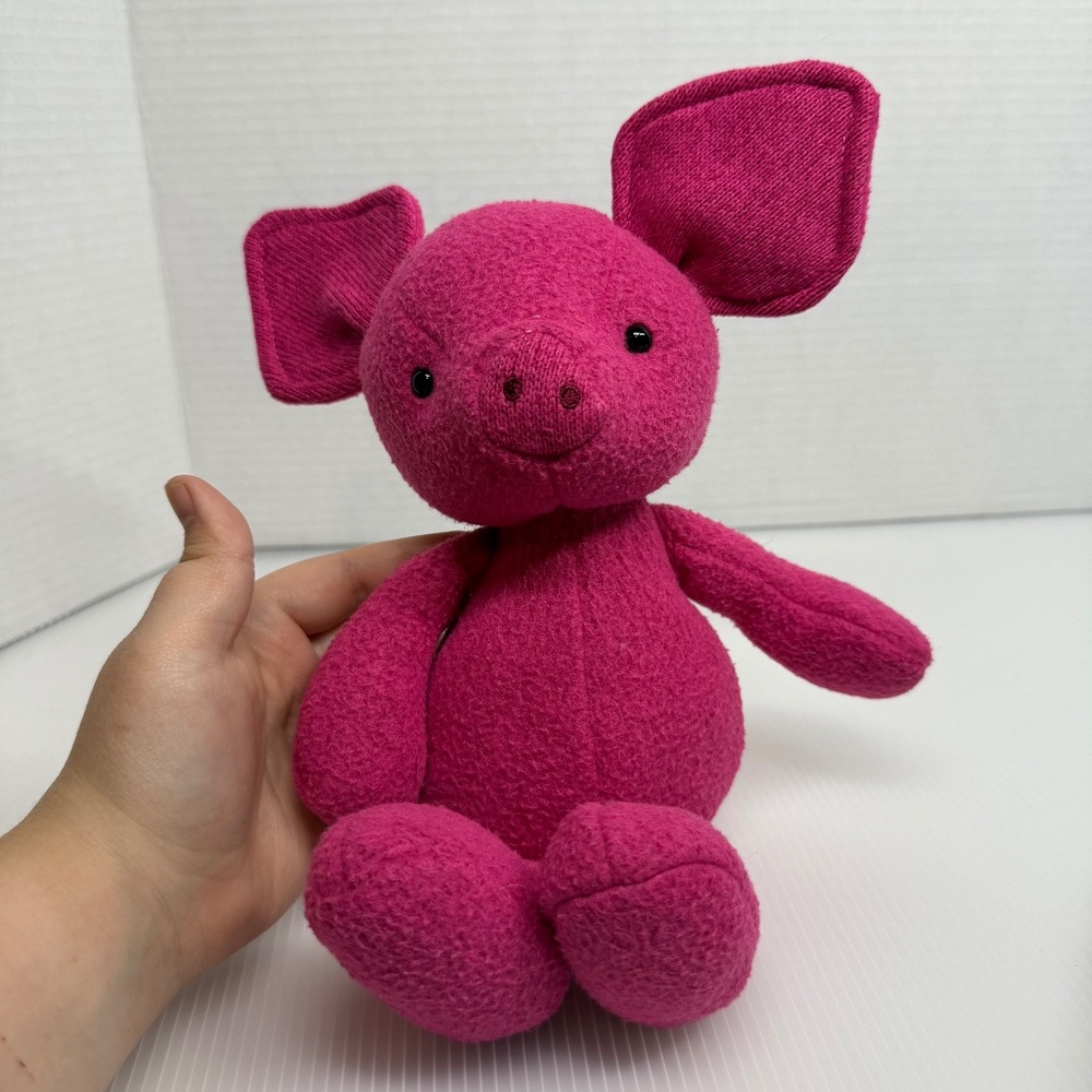 Jellycat 12" Vivi Hot Pink Pig Fleece‎ Fuchsia Stuffed Plush Doll